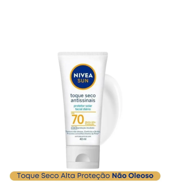 Protetor Solar Nivea Sun Fps 70 Antissinais Toque Seco 40ml