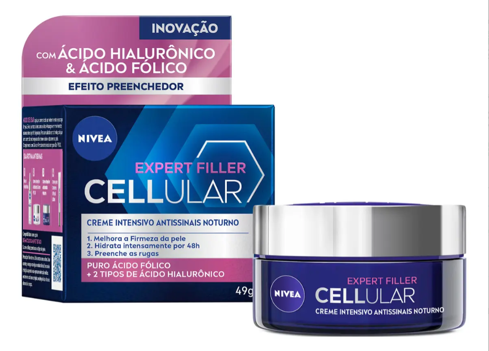 NIVEA Creme Facial Antissinais Cellular Filler Noite 49g