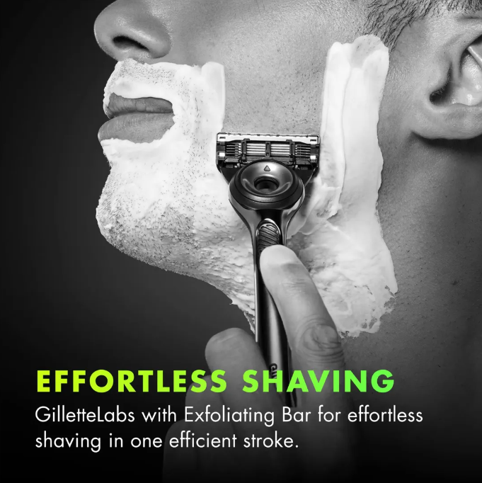 Aparelho de Barbear GilletteLabs com Barra Esfoliante e 2 Recargas - Imagem 5