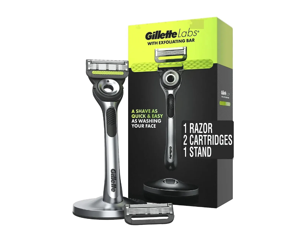 Aparelho de Barbear GilletteLabs com Barra Esfoliante e 2 Recargas
