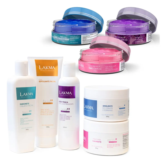 Kit Lakma Limpeza de Pele Profunda + 3 Máscaras Jóias Raras