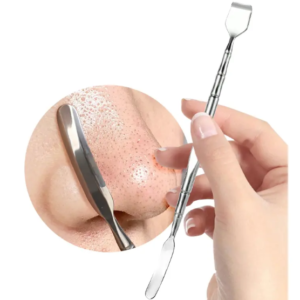 Espátula Removedora de Cravos Multiuso em Aço Inox | Extrator para Limpeza Facial e Cuidados com a Pele