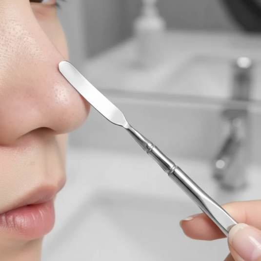 Espátula Removedora de Cravos Multiuso em Aço Inox | Extrator para Limpeza Facial e Cuidados com a Pele - Imagem 2