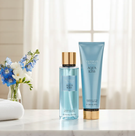 Kit Victoria's Secret Aqua Kiss | Body Splash + Creme Hidratante Corporal - Imagem 3
